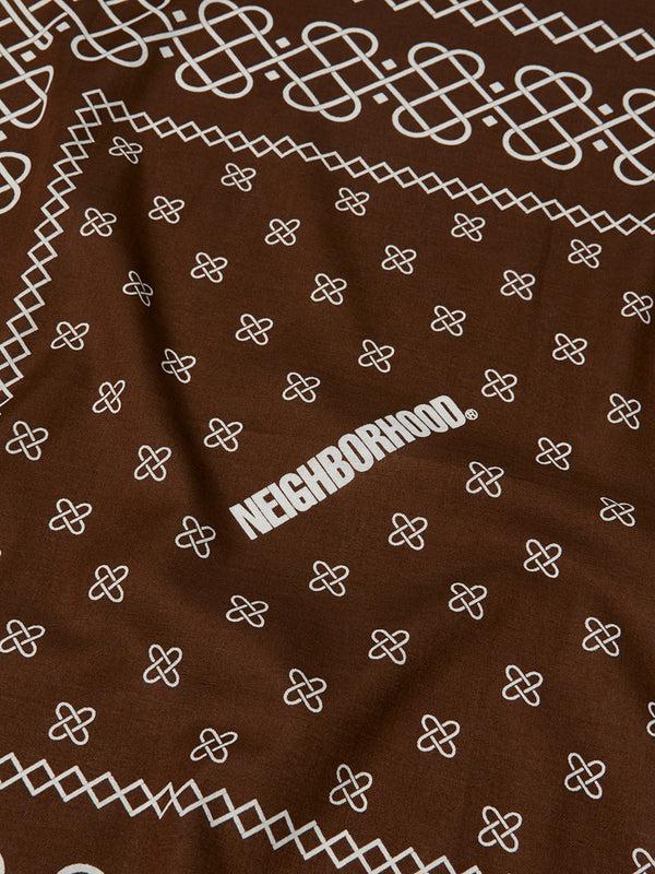 Stoy Line Pattern Bandana In Brown