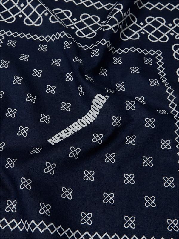 Stoy Line Pattern Bandana In Navy
