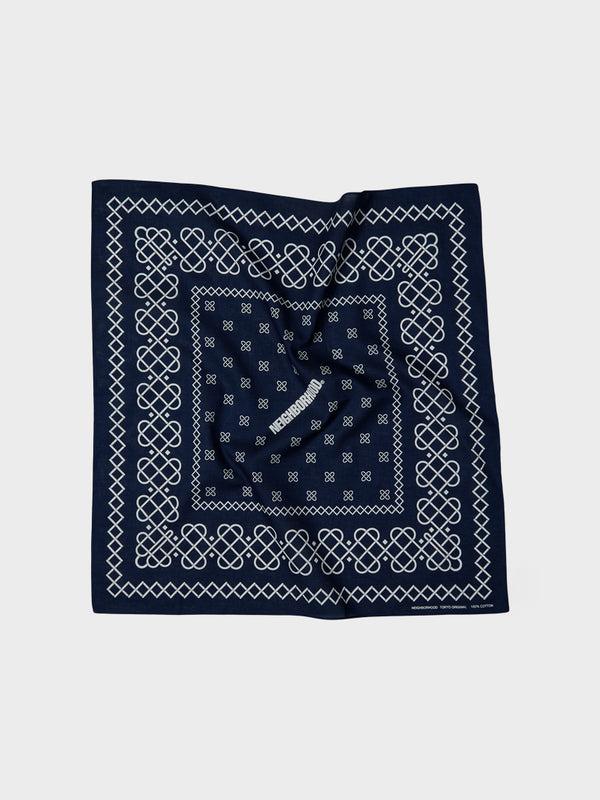 stoy Line Pattern Bandana in Navy