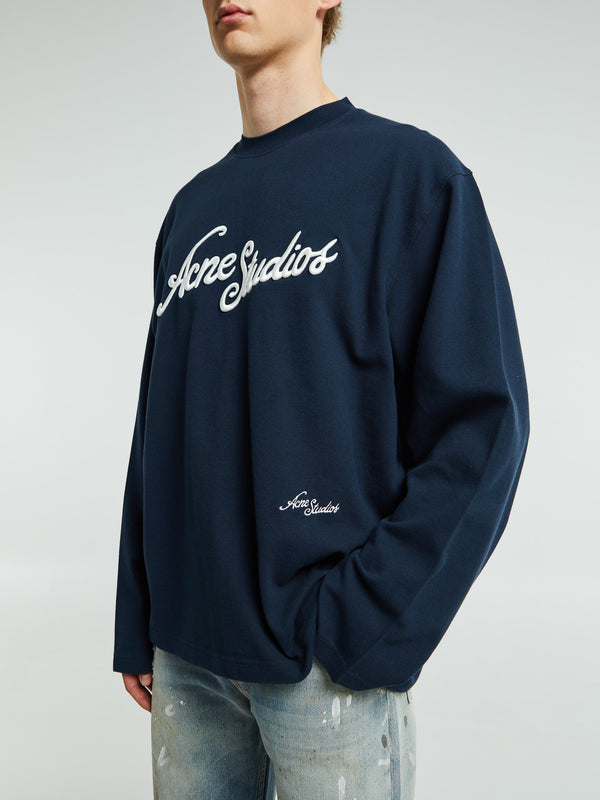 Stoy Logo Crewneck In Deep Blue