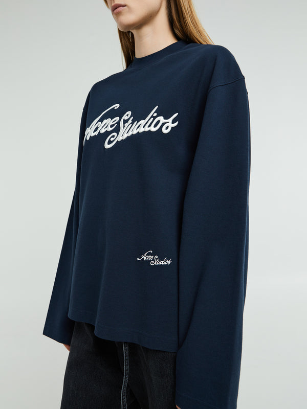 Stoy Logo Crewneck In Deep Blue