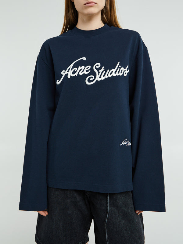 stoy Logo Crewneck in Deep Blue