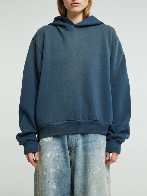Stoy Logo Hooded Sweater In Deep Blue