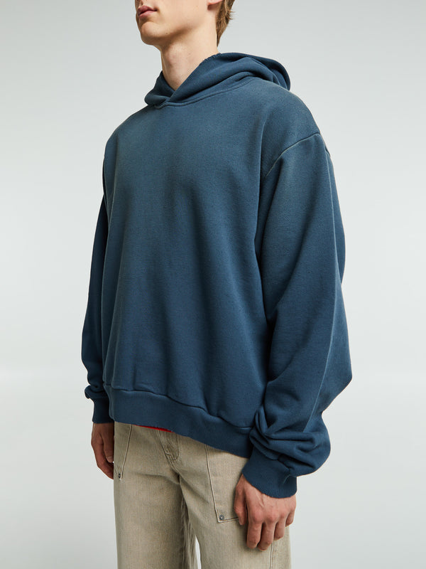 Stoy Logo Hooded Sweater In Deep Blue