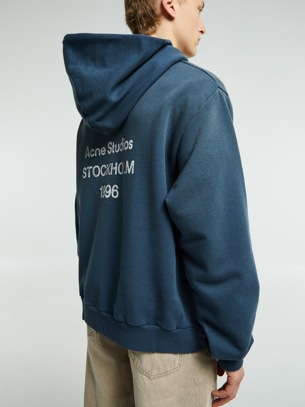 stoy Logo Hooded Sweater in Deep Blue