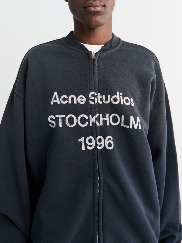 Stoy Logo Zip Sweatshirt In Black