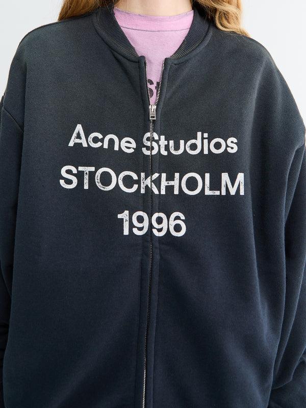 Stoy Logo Zip Sweatshirt In Black