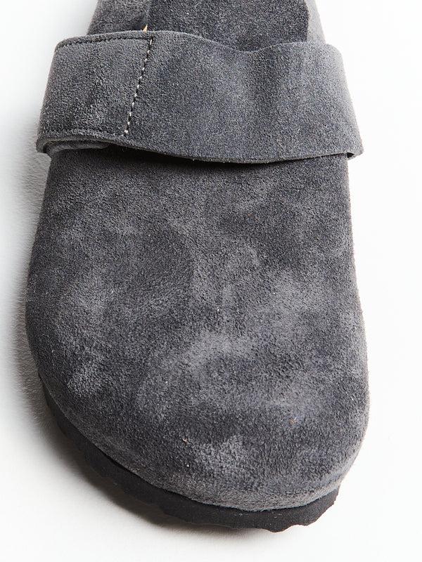 Stoy Loma Suede Leather Shoes In Charcoal