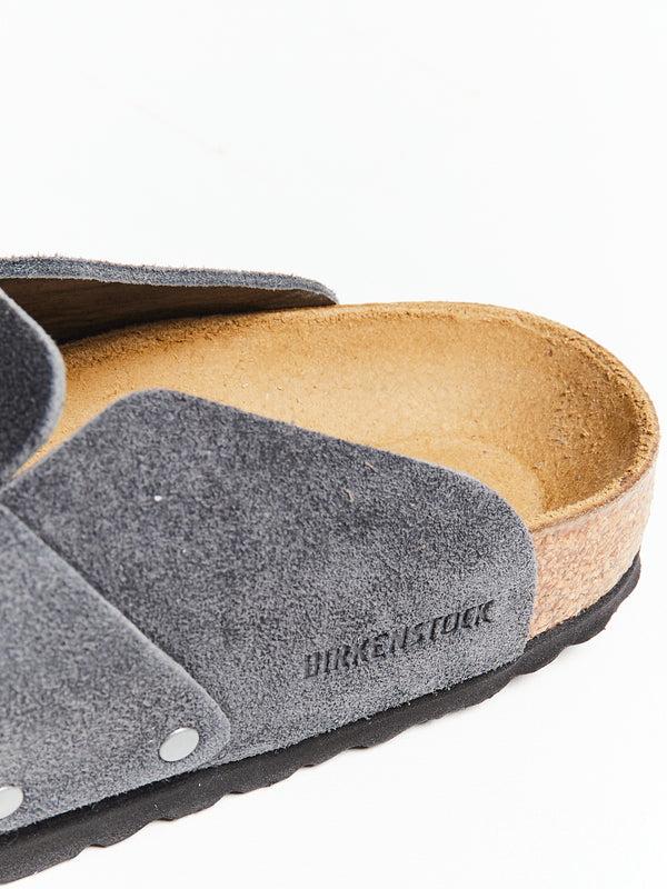 Stoy Loma Suede Leather Shoes In Charcoal