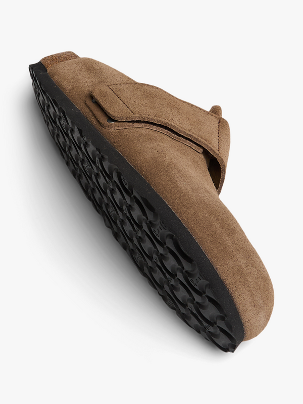 Stoy Loma Suede Leather Shoes In Dark Tea