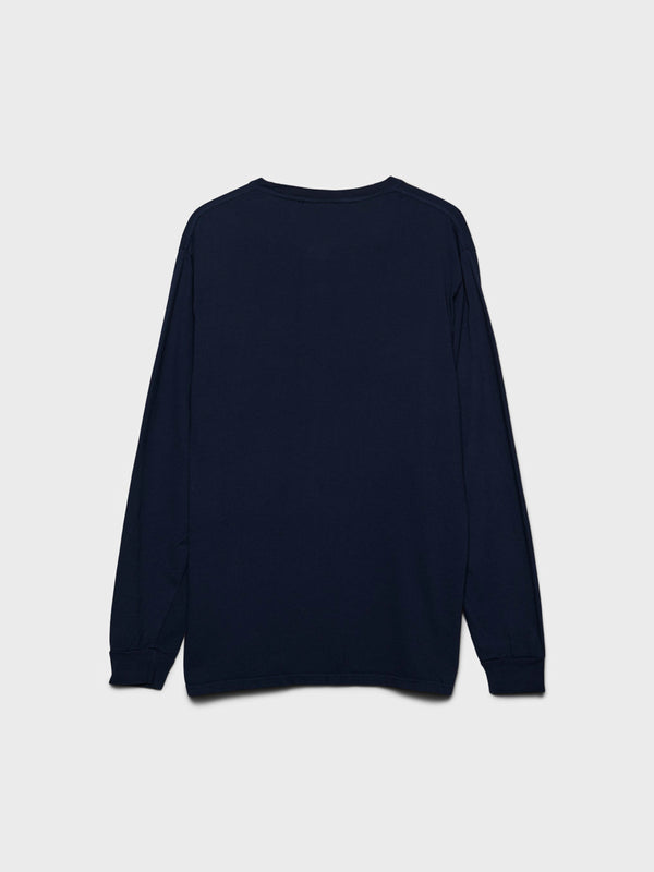 Stoy Long Sleeve Core Logo Pocket T-Shirt In Navy