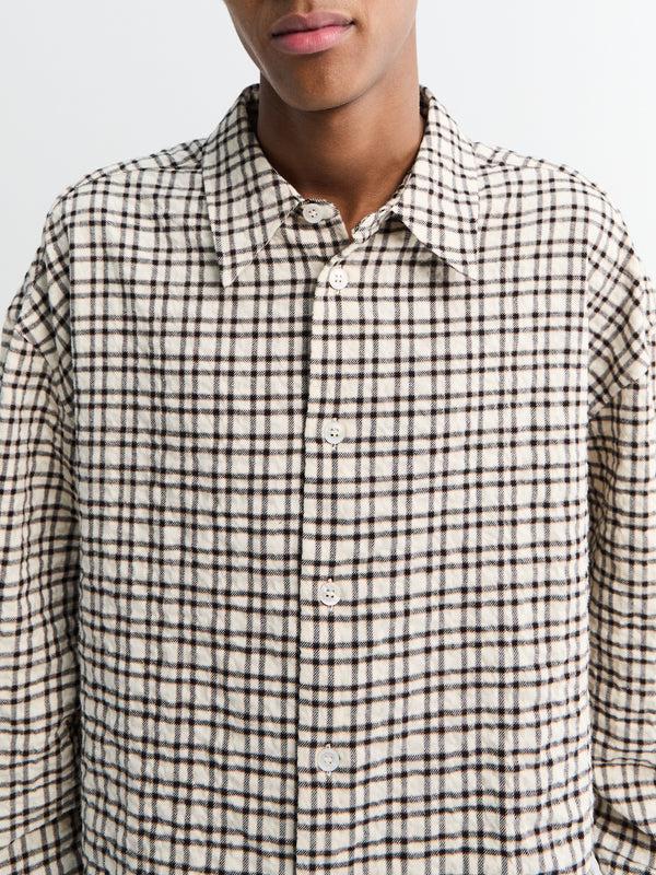 Stoy Long Sleeve Shirt In Canvas Black Check
