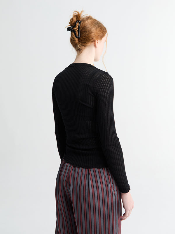 Stoy Longsleeved Operatino Top In Black
