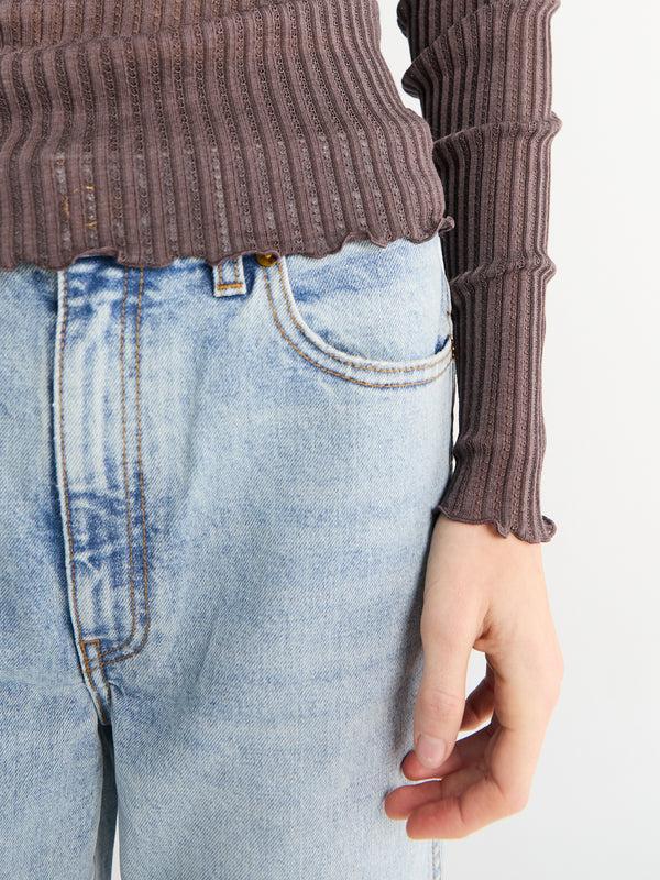 Stoy Longsleeved Operatino Top In Taupe