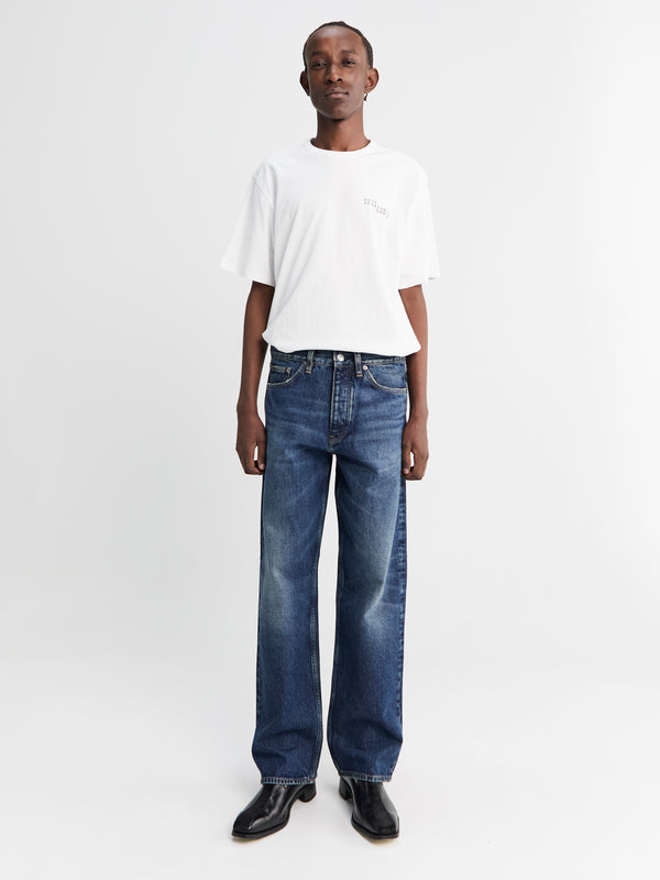 stoy Loose Jeans in Dark Blue Worn