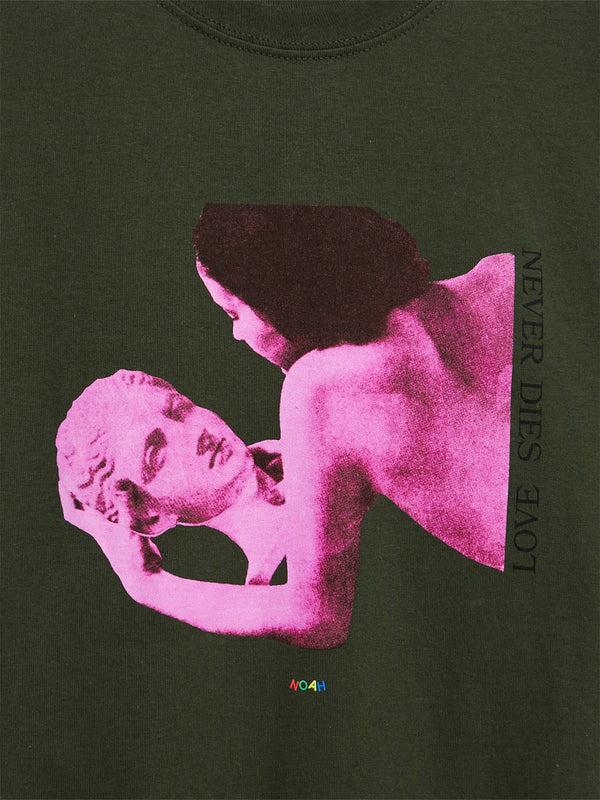 Stoy Love Never Dies T-Shirt In Olive