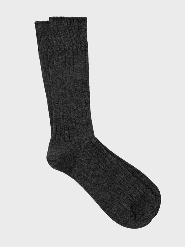 stoy LWC Socks in Black Melange