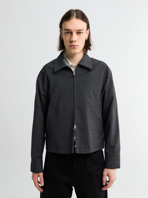 stoy Mail Jacket in Dark grey Check