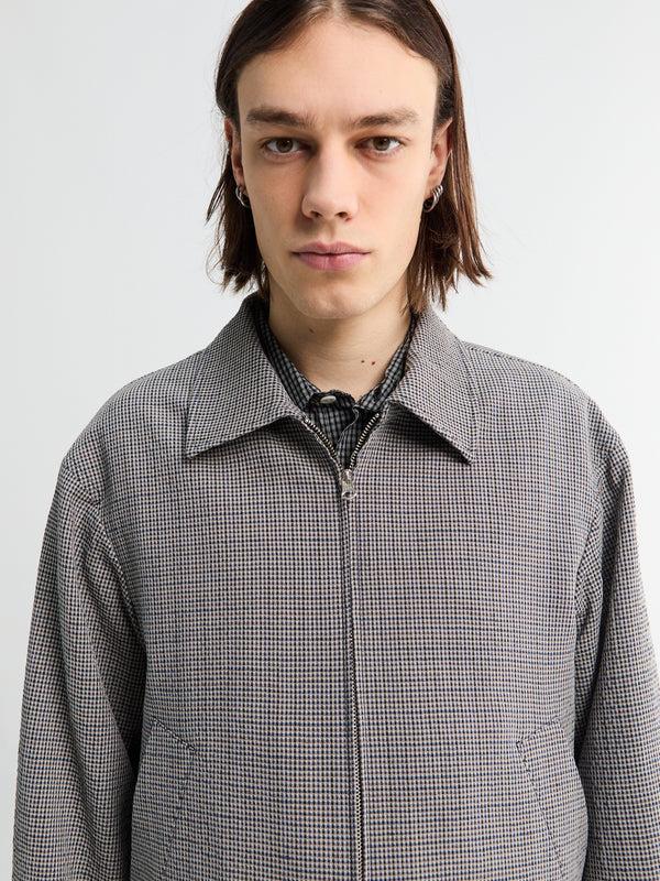 Stoy Mail Jacket In Taupe Check