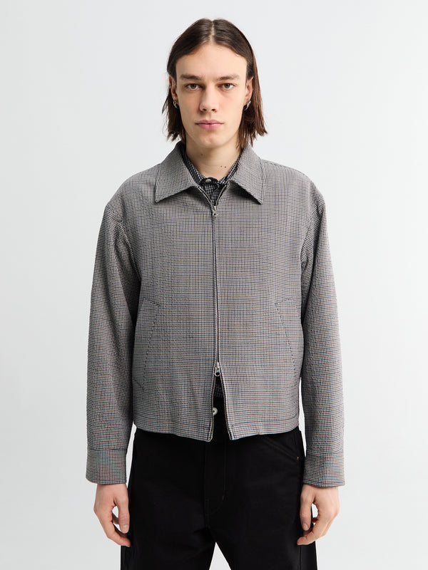 stoy Mail Jacket in Taupe Check
