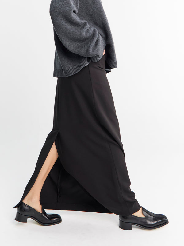 Stoy Malvo Long Pencil Skirt In Black