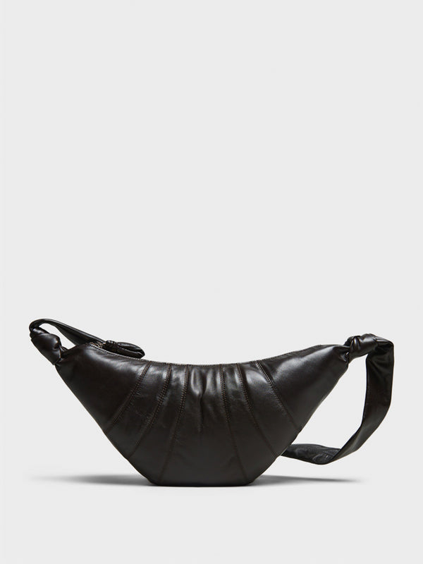 stoy Medium Croissant Bag in Dark Chocolate