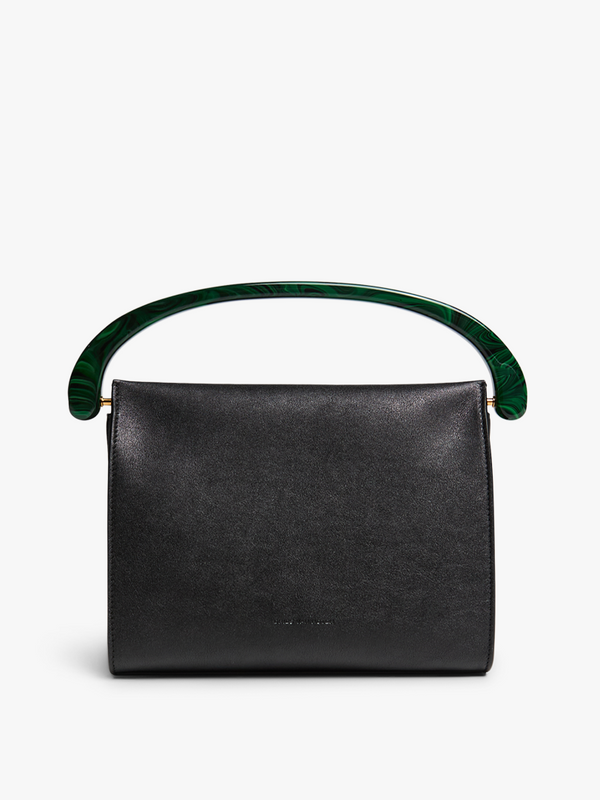 stoy Medium Leather Bag in Black