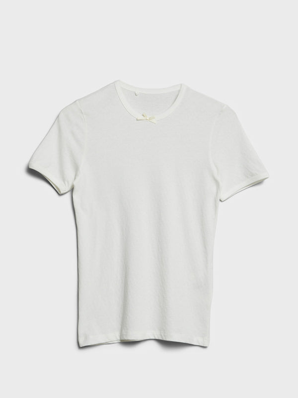 Stoy Messhu T-Shirt In Pure Ecru
