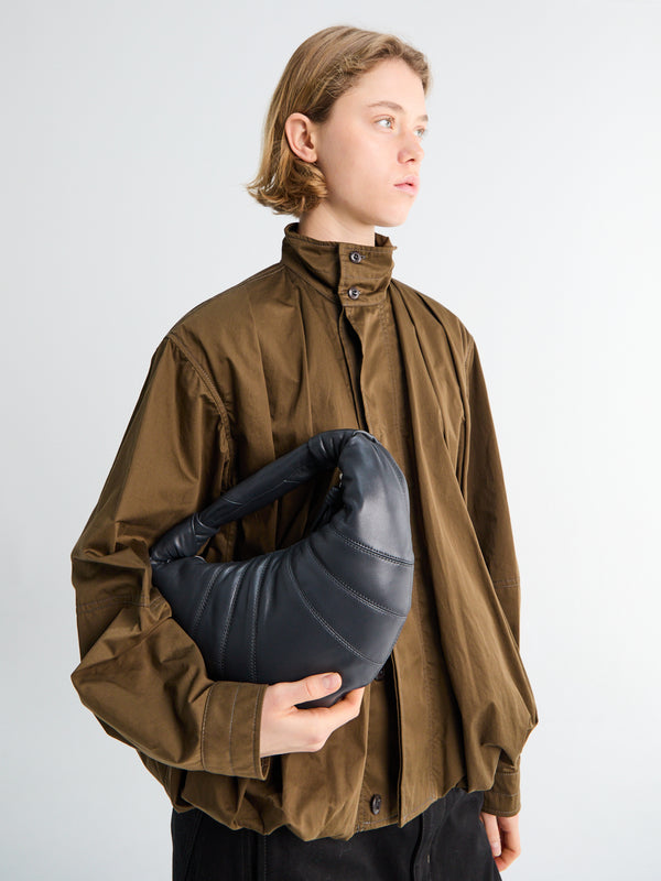 stoy Mini Fortune Croissant Bag in Granite Blue