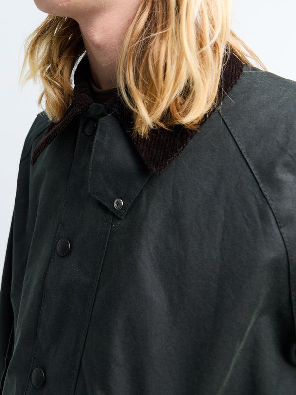 Stoy Modified Transport Waxed Jacket In Sage