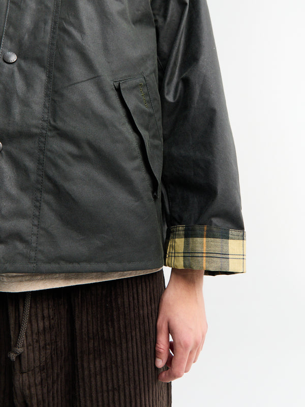 Stoy Modified Transport Waxed Jacket In Sage