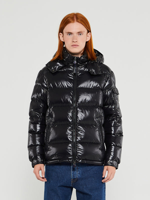stoy Moncler Maya Short Down Jacket in Black