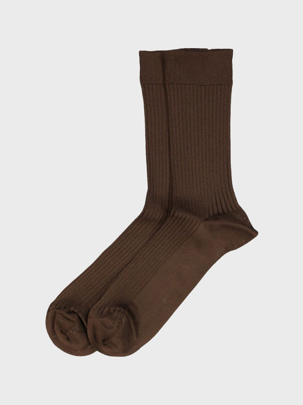 stoy Mrs. Silky Fine Socks in Coffee