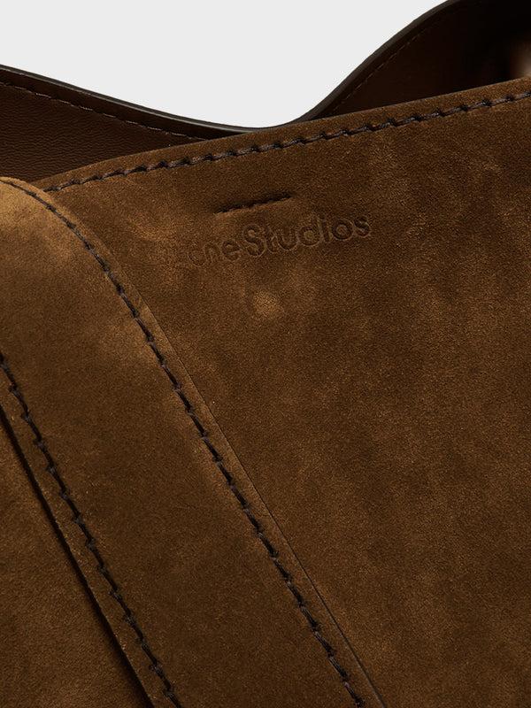 Stoy Musubi Midi Bag Suede In Cognac Brown