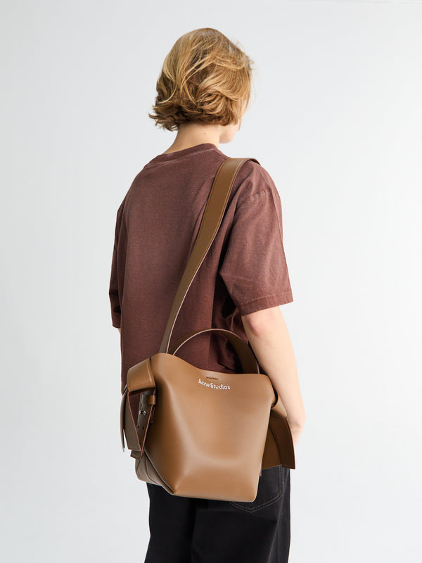 Stoy Musubi Mini Shoulder Bag In Camel Brown
