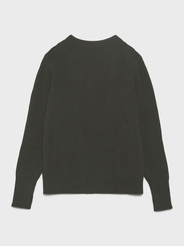 Stoy Navy Crewneck In Hunting Green