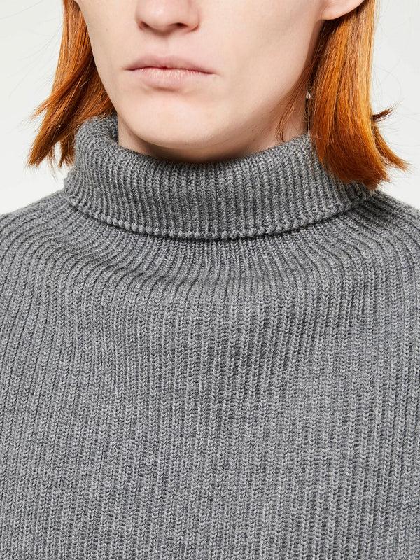 Stoy Navy Turtleneck In Grey