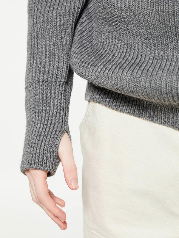 Stoy Navy Turtleneck In Grey