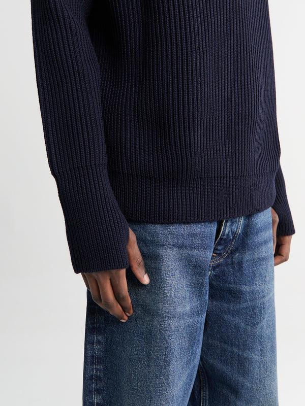 Stoy Navy Turtleneck In Navy