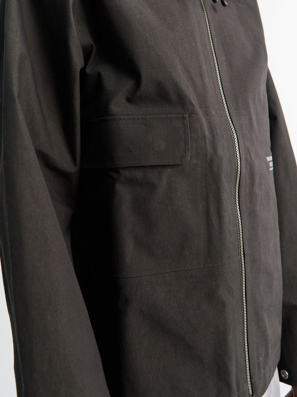 Stoy Off-Race 3L Cotton Shell Jacket In Dark Olive