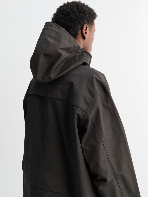 Stoy Off-Race 3L Cotton Shell Jacket In Dark Olive