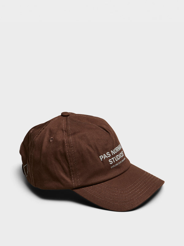 Stoy Off-Race Cotton Cap In Light Brown