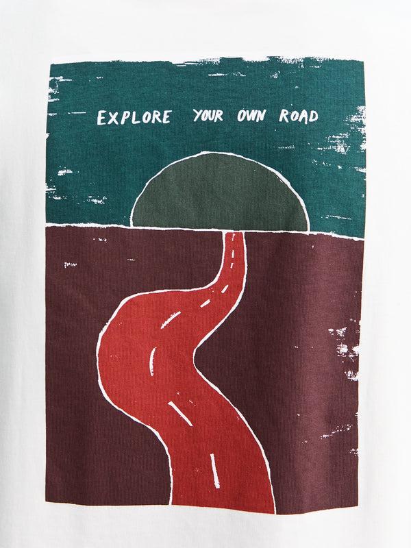 Stoy Off-Race Graphic T-shirt In Maroon