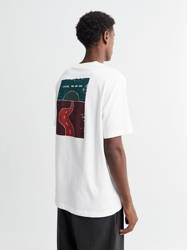 stoy Off-Race Graphic T-shirt in Maroon