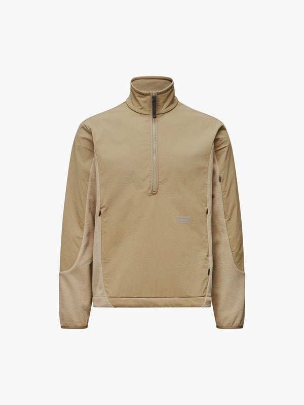 stoy Off-Race Light Fleece Half-Zip in Beige
