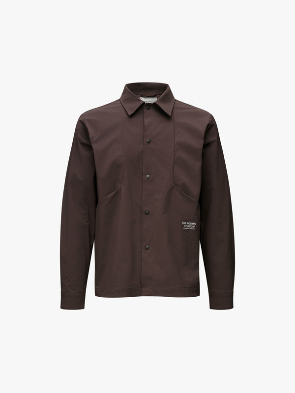 stoy Off-Race Tech Overshirt in Dark Purple