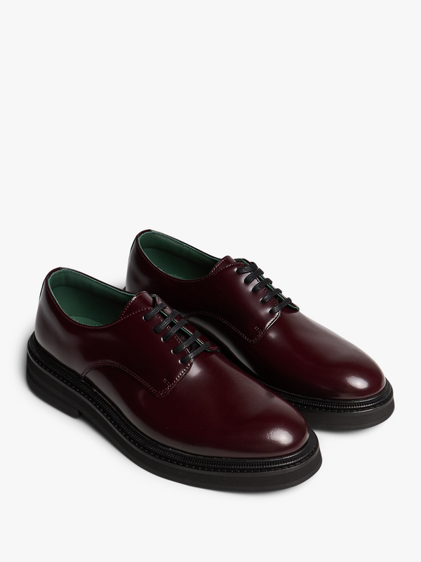 Stoy Officer Derbee In Burgundy Polido