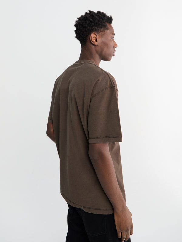 Stoy OG Logo Inside T-Shirt In Brown