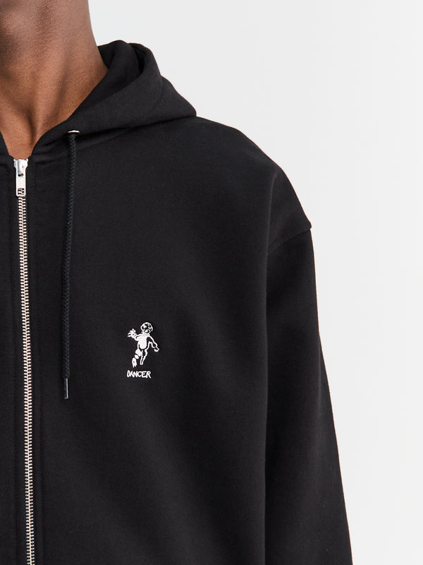 Stoy OG Zip Logo Hoodie In Black