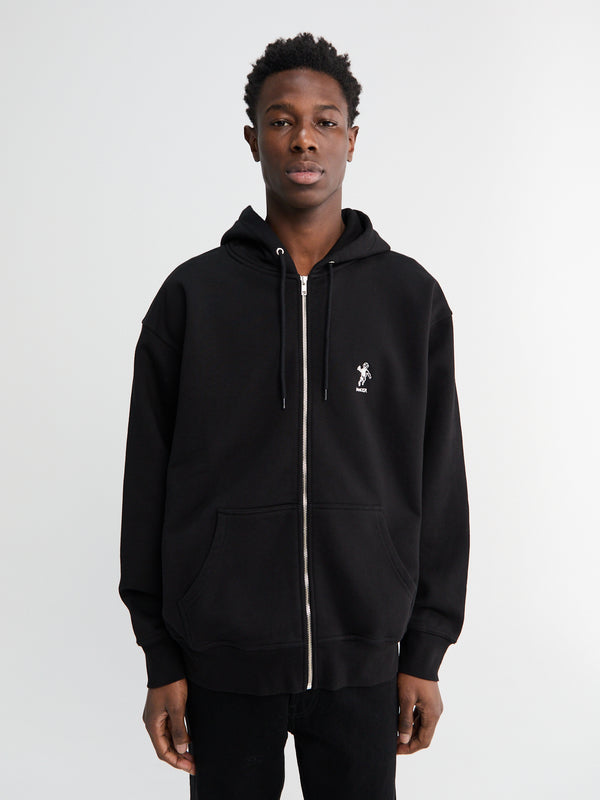 stoy OG Zip Logo Hoodie in Black